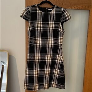 Alice + Olivia Black and White Checkered Mini Dress